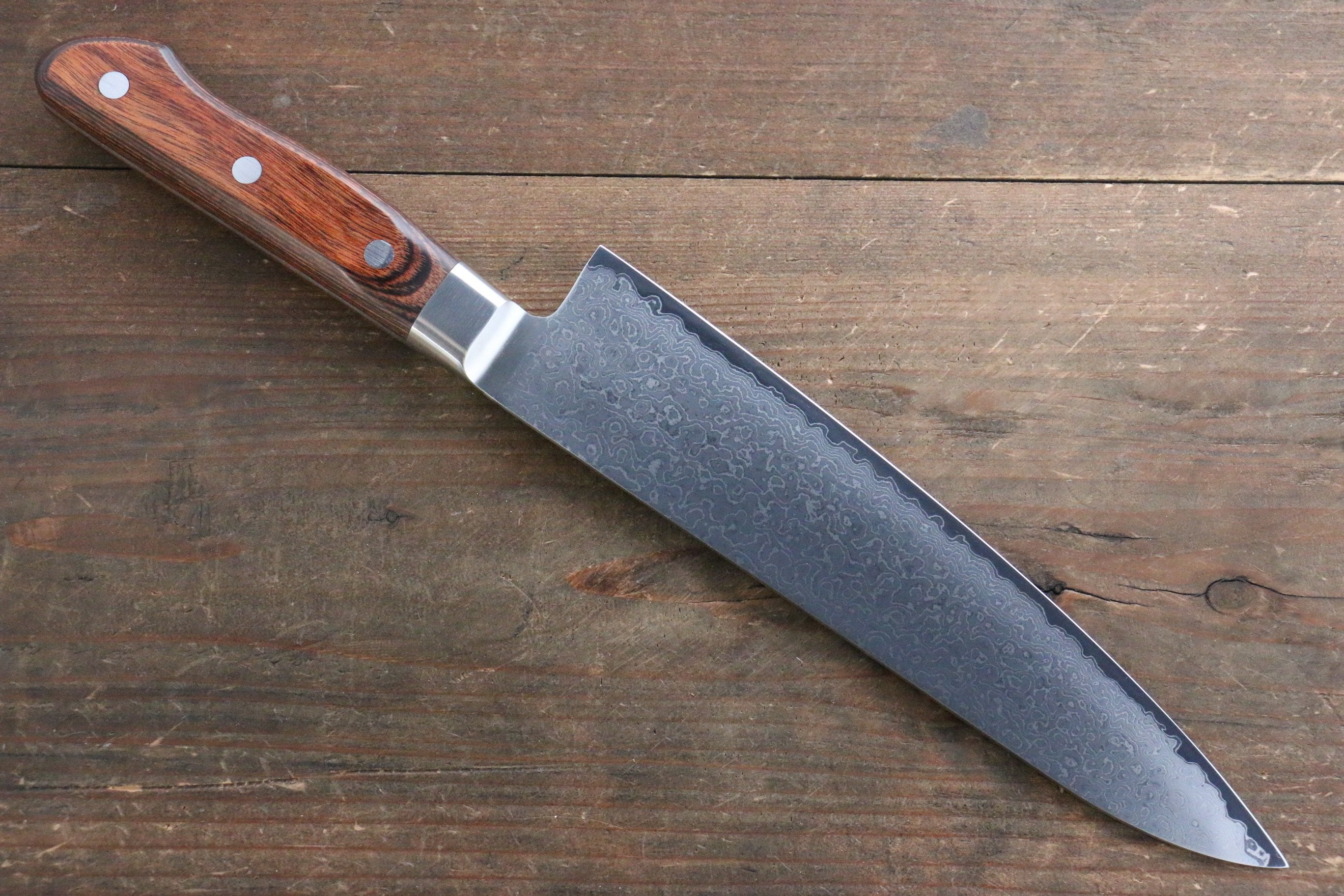 玉鋼 響十 63層 ダマスカス 牛刀包丁 210mm KP-1105 – 清助刃物 Japan