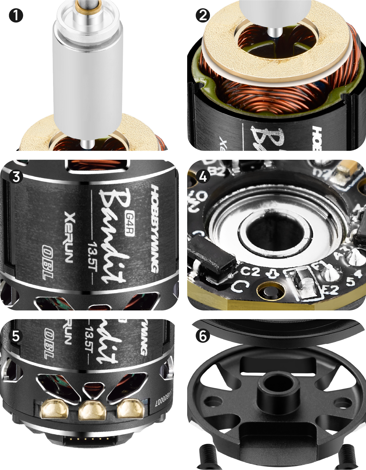 HOBBYWING XERUN BANDIT 13.5T OBL G4R ブラシレスモーター【1/10, 1