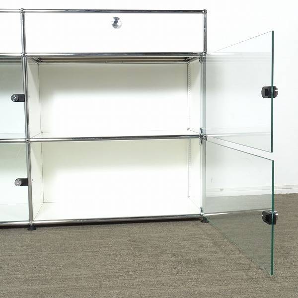 USM Haller USMハラー キャビネット 2列×3段 ガラスドア鍵付き 入荷