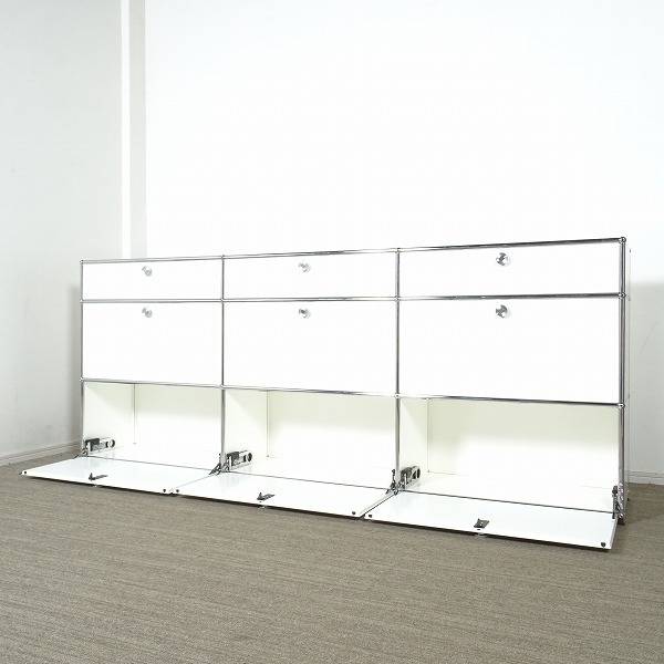 USM Haller USMハラー キャビネット 3列×3段 ドロップダウンドア付き