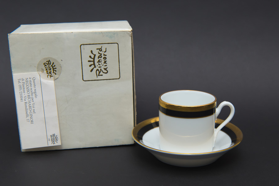 リチャード・ジノリ パレルモ（ブラック） コーヒーカップ＆ソーサーを