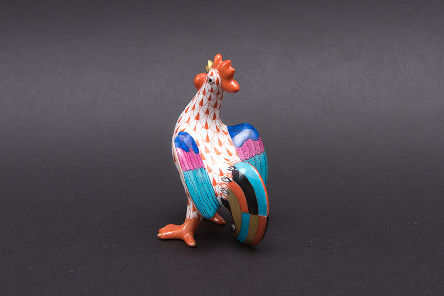 ヘレンド 干支フィギュリン（2005年）「酉（トリ）」（レッド）を