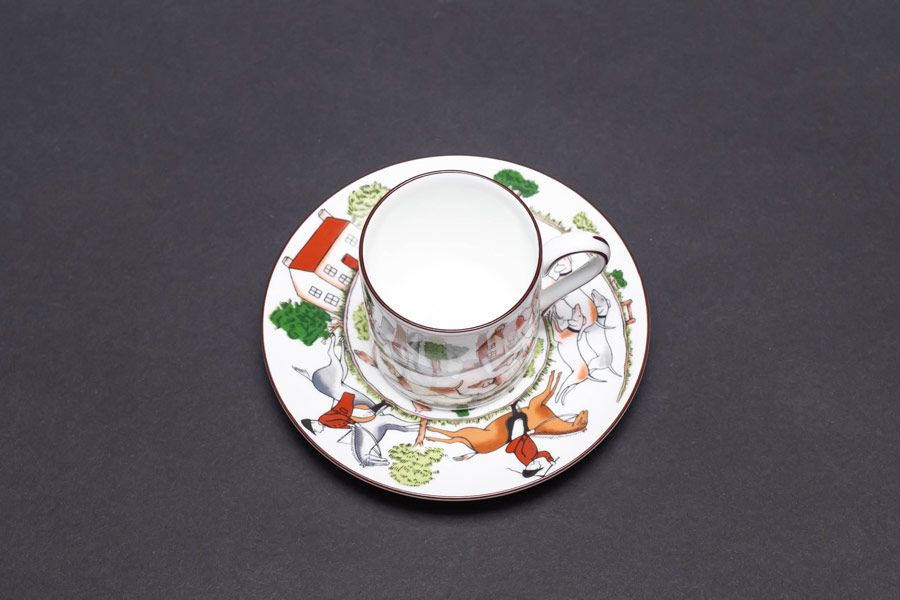 ウェッジウッド ハンティングシーン デミタスカップ＆ソーサーを
