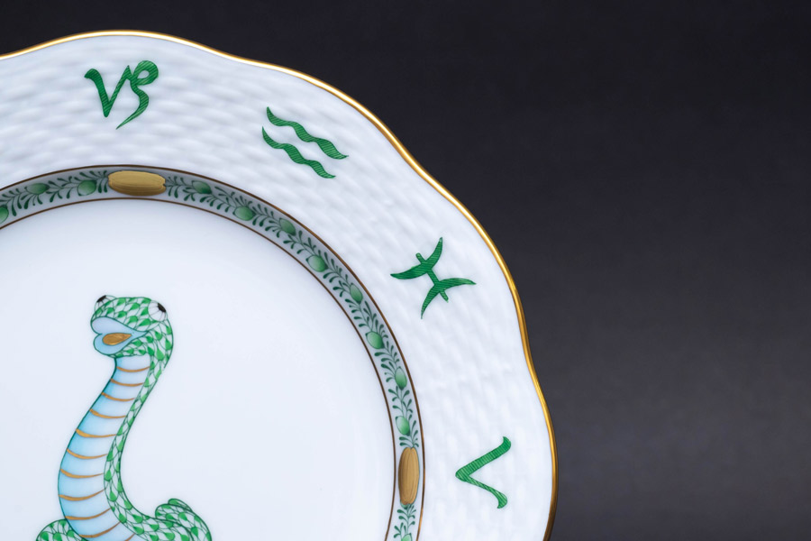 HEREND ゾディアック 十二支フィギュリン 金 2013年 ヘビ HEREND