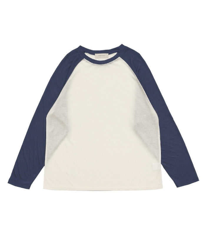 ザ・ストーンローゼズ ラグランロングスリーブ M ホワイト×ネイビー ザ