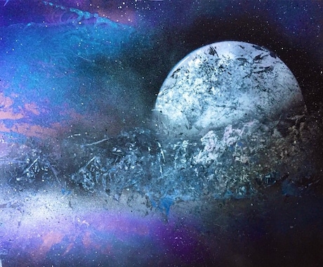 宇宙や自然など幻想的なスプレーアートを描きます 他にはない