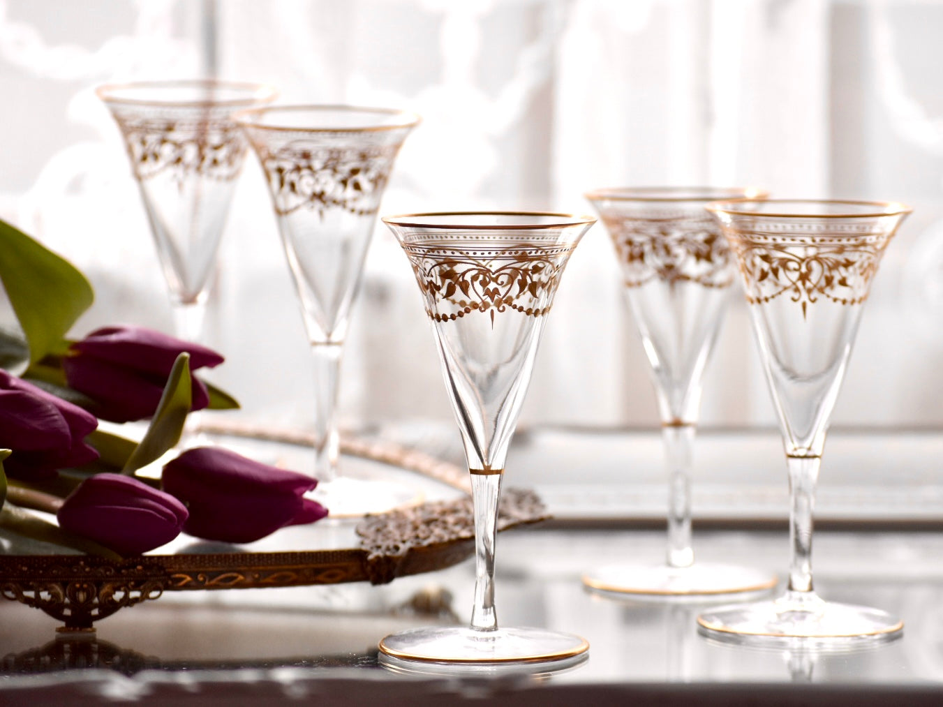 Antique Baccarat】金彩のグラス – Antique Serendipity