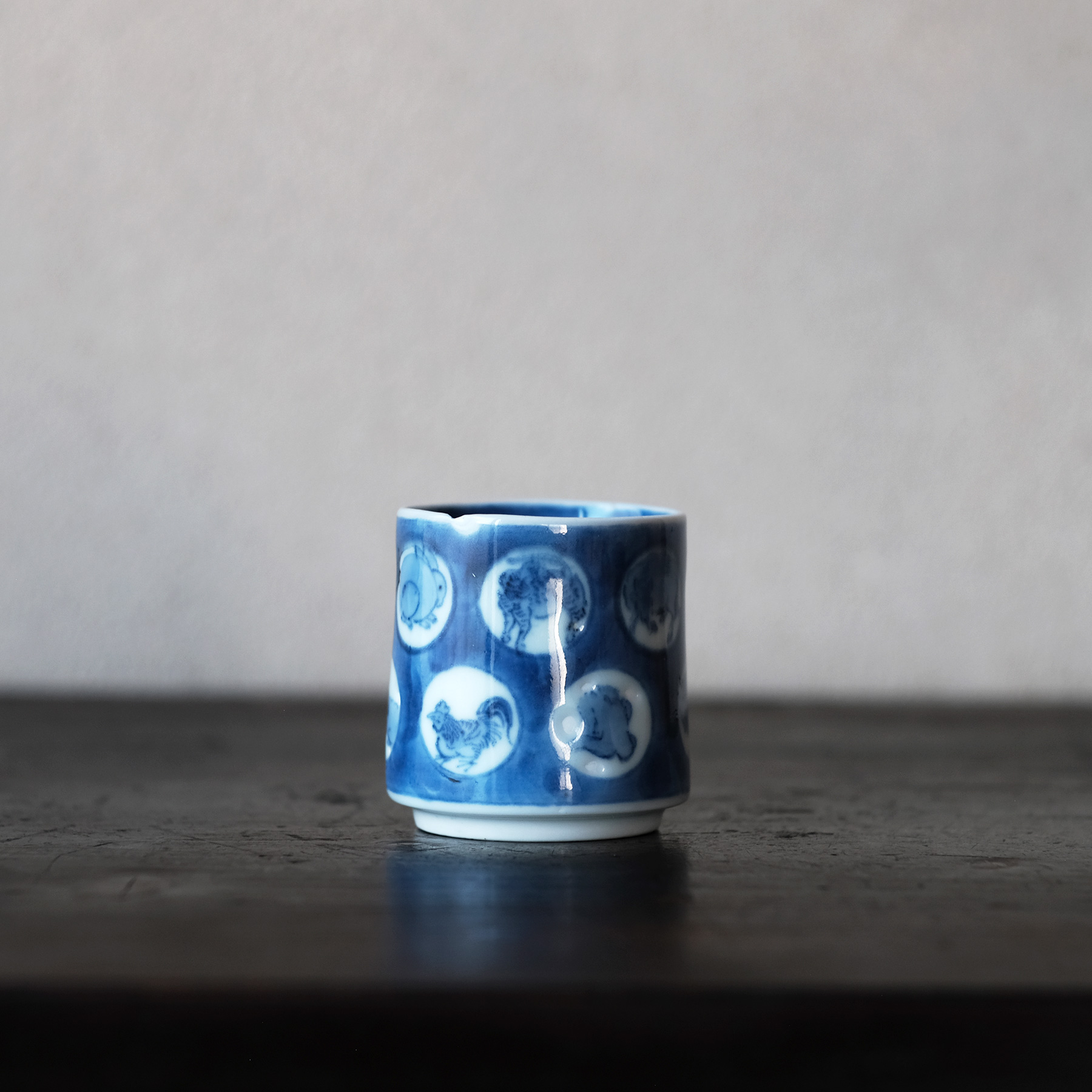 古伊万里 染付干支図覗き猪口 | 骨董と詩学 Antique & Poetics | 蛇韻律