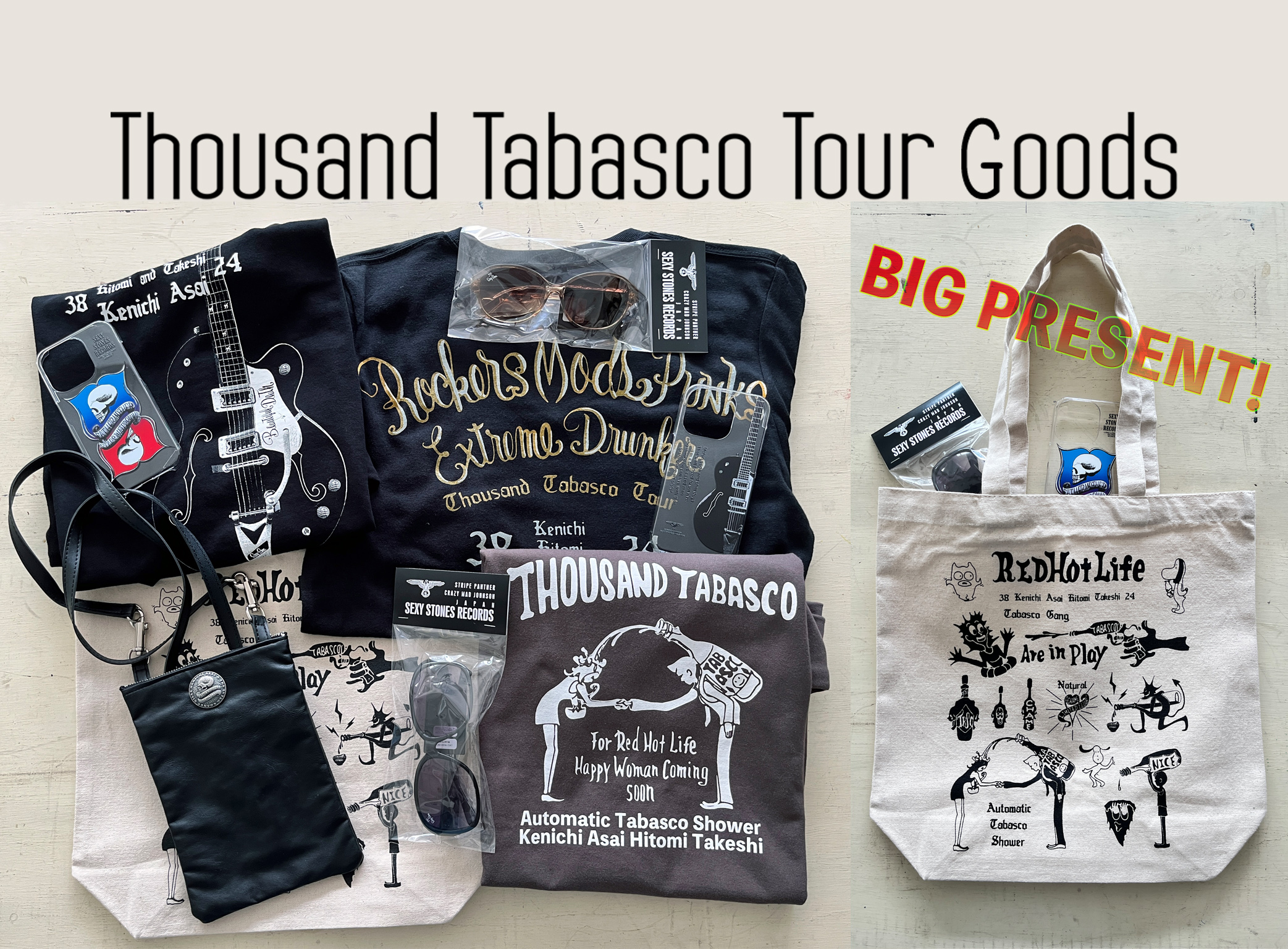 浅井健一Thousand Tabasco Tour 新作グッズご予約開始！アジコの追加