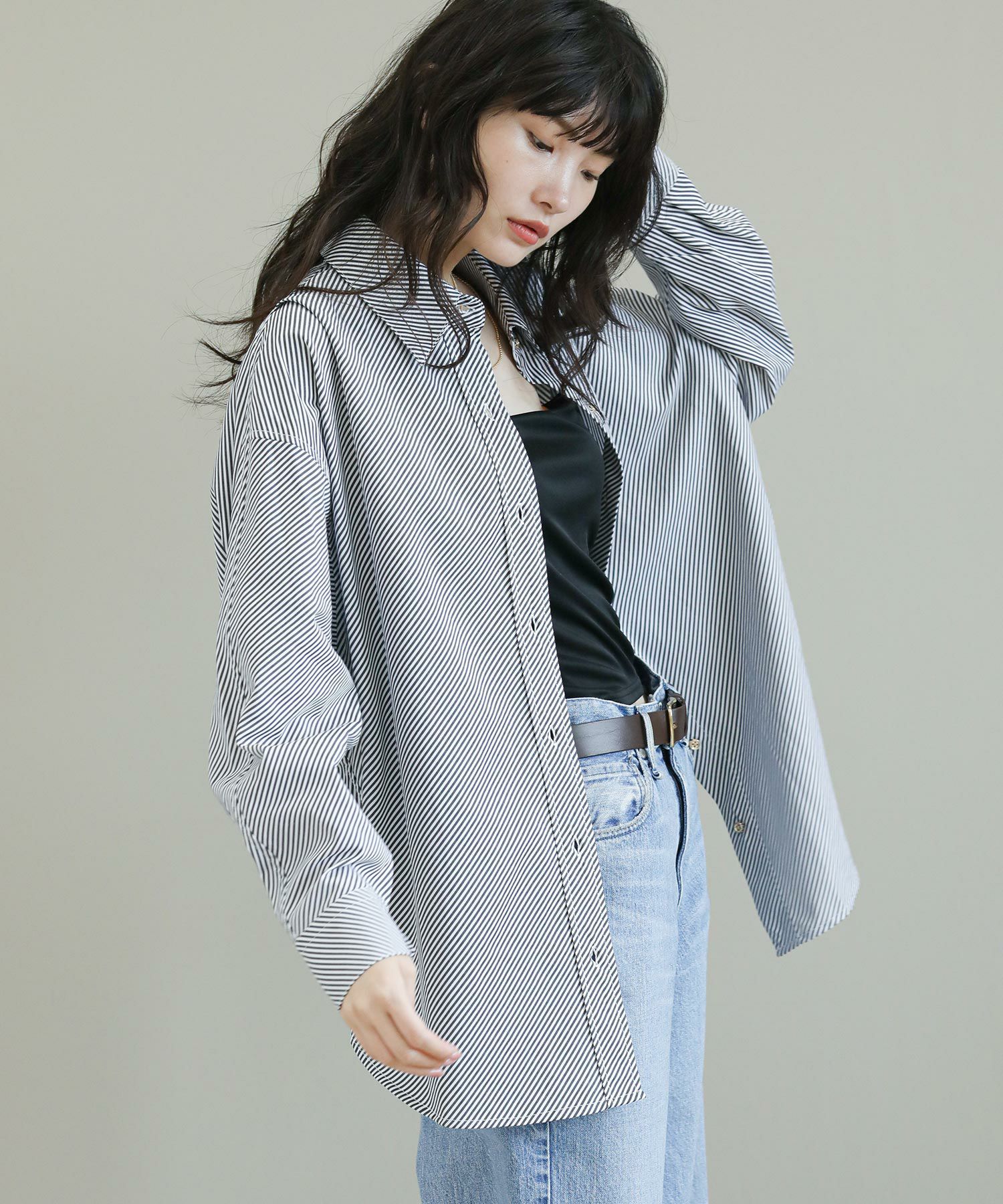 The rejoiceバイアスストライプシャツ | SEKIMIKI Online