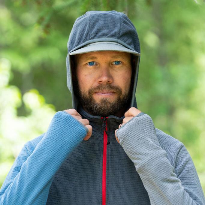 Men's CAMP Microgrid Fleece Half-Zip Hooded Pullover | SkyGOAT