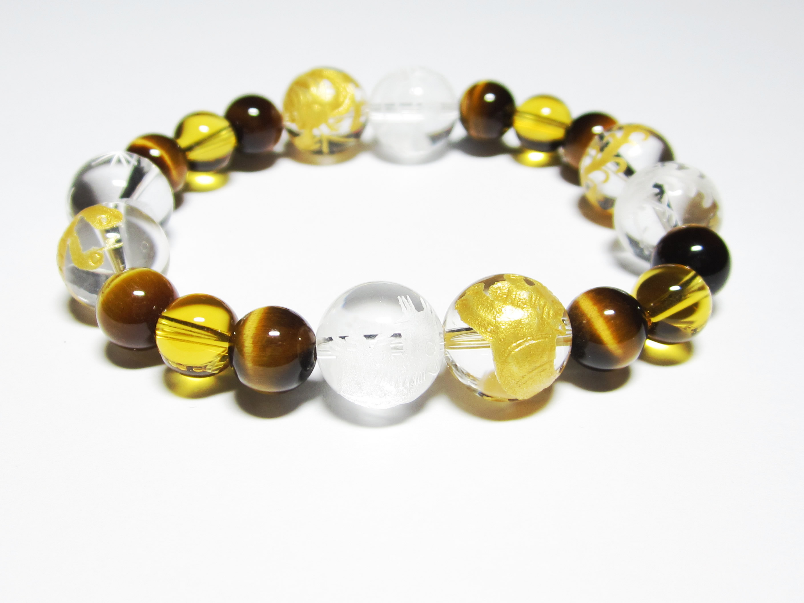 最強 ・金運アップ 四神相性の四神獣陰陽ブレスレット女性用