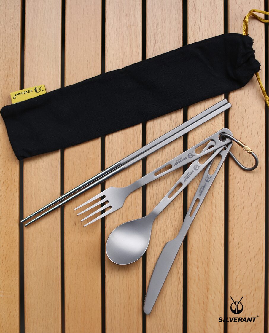 シルバーアント 純チタン カトラリー&箸セット – SilverAnt Outdoors