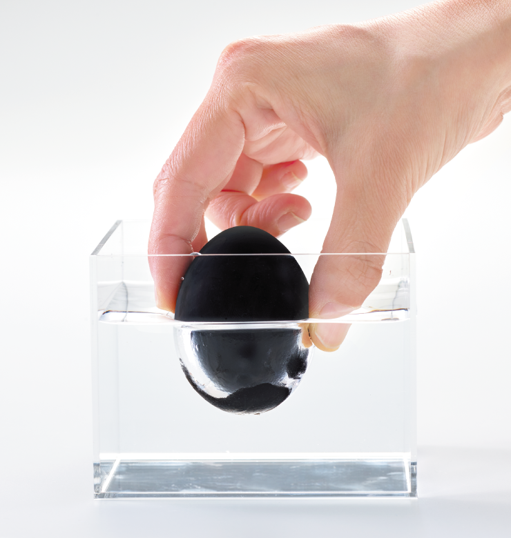 水中で輝くプラチナ卵(No.38 光の全反射) ｜ おいしいフシギ ｜ 自由