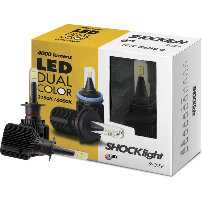 ULTRALED DUAL COLOR H1 3150K/6000K 12V 25W 4000LM - SHOCKLIGHT