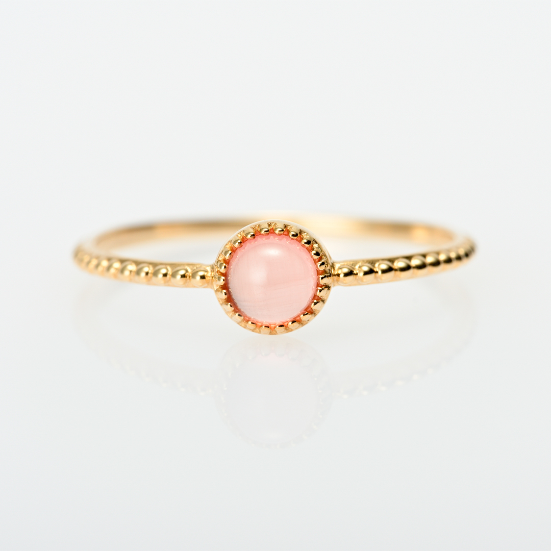 リング K10/K18イエローゴールド 北海道産インカローズ(JLージュエルー