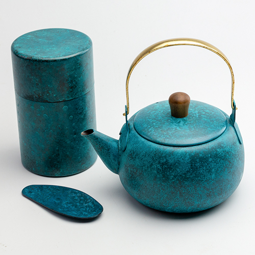 新潟直送計画】茶器セット（急須・茶筒・茶み） – 燕の金属加工