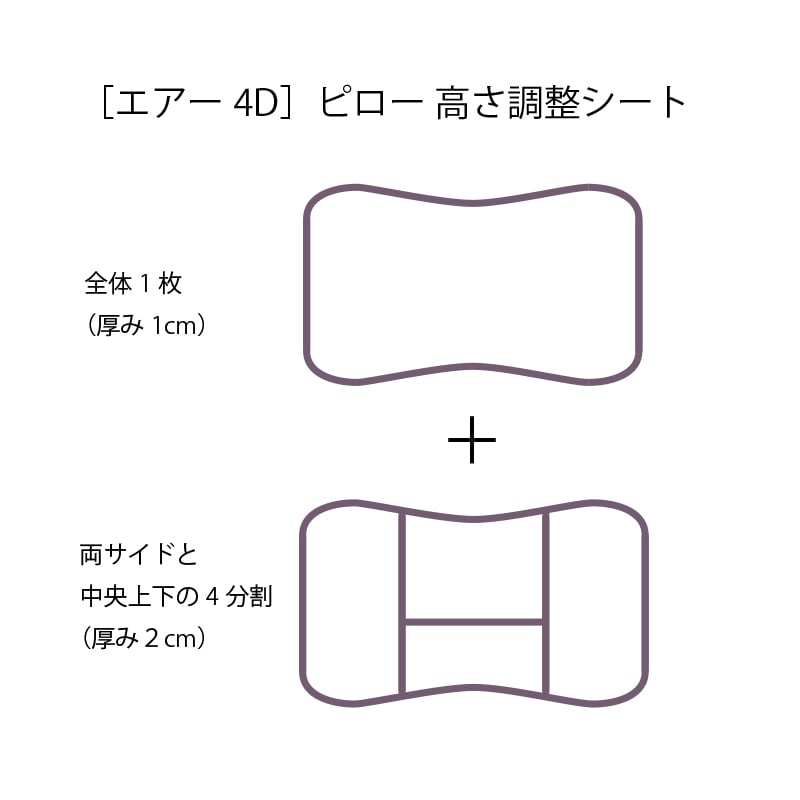 エアー4D］ピロー （高）63×38×13cm ネイビー 側地：ポリエステル100