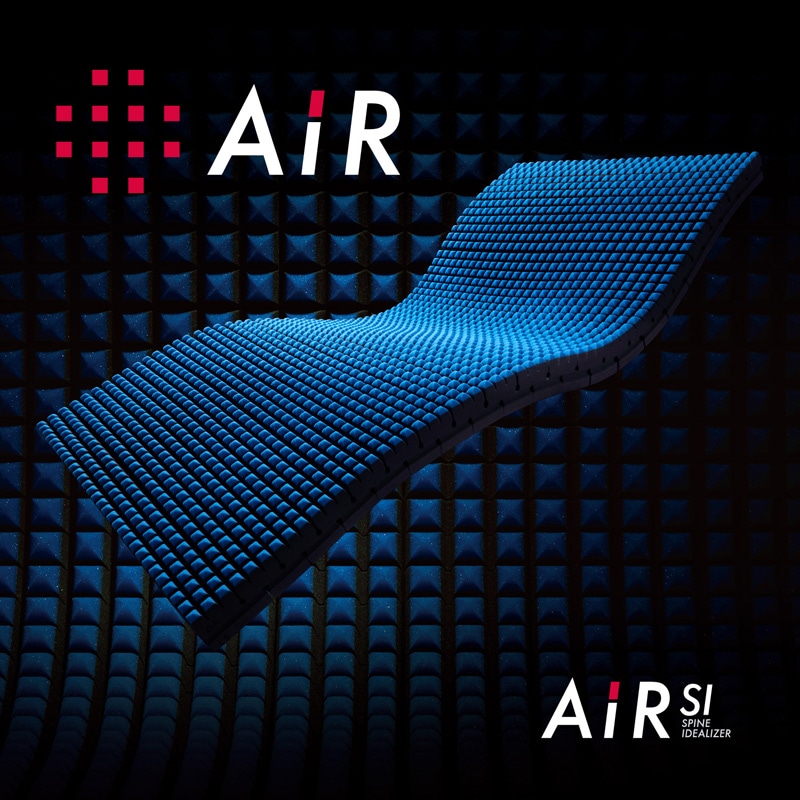 エアーSI］マットレス／HARD （シングル）97×195×9cm ブルー 材料