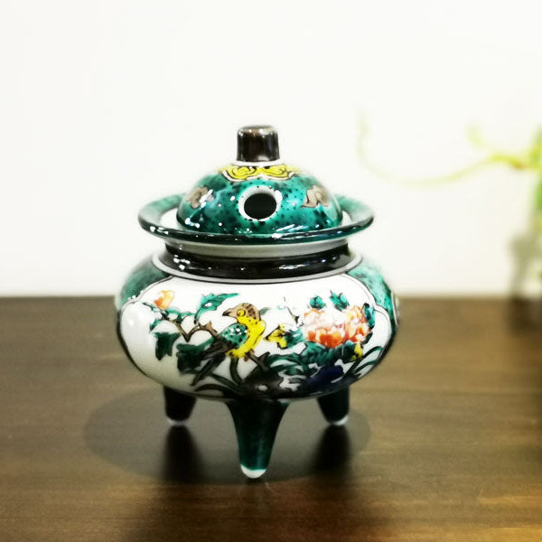 九谷焼 3号香炉 青九谷花鳥 – 漆陶舗あらき 輪島塗 九谷焼 山中塗 公式