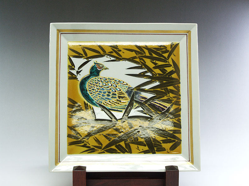 九谷焼【山岸大成作】竹に雉子飾皿 – 漆陶舗あらき 輪島塗 九谷焼 山中