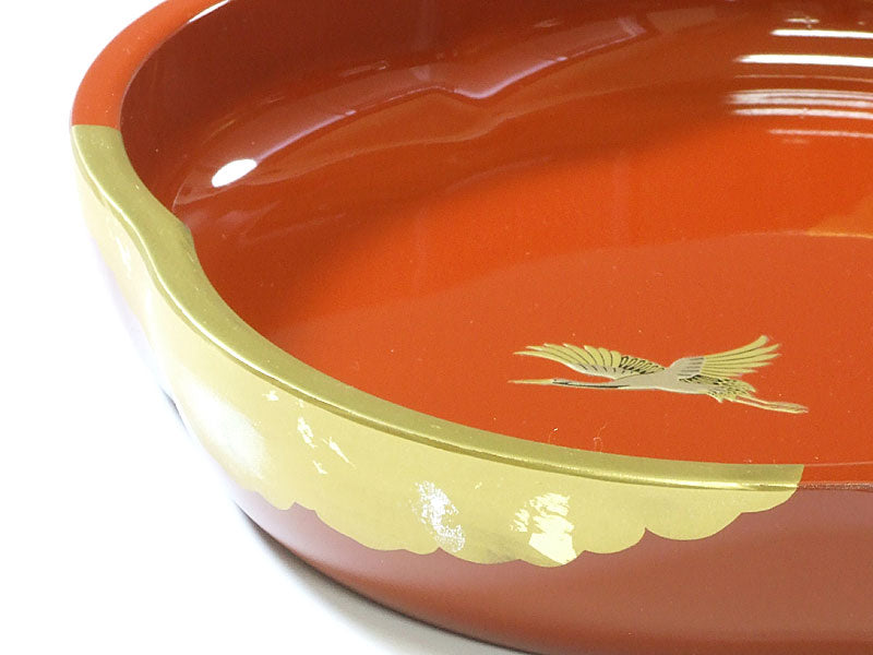 山中塗 翔鶴 梅型鉢(木箱入り) – 漆陶舗あらき 輪島塗 九谷焼 山中塗