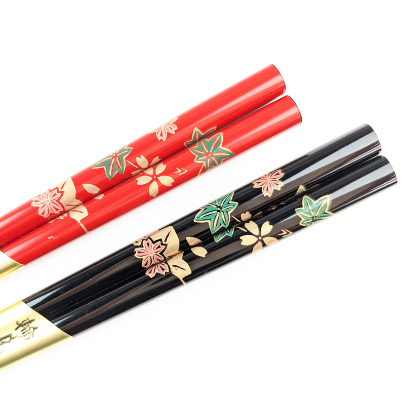 輪島箸 本うるし先乾漆春秋2膳入箸 – 漆陶舗あらき 輪島塗 九谷焼 山中