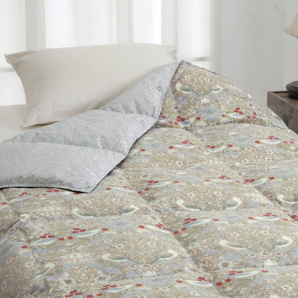 ロマンス小杉 V&A ウィリアム・モリス 羽毛肌掛けふとん ダックダウン