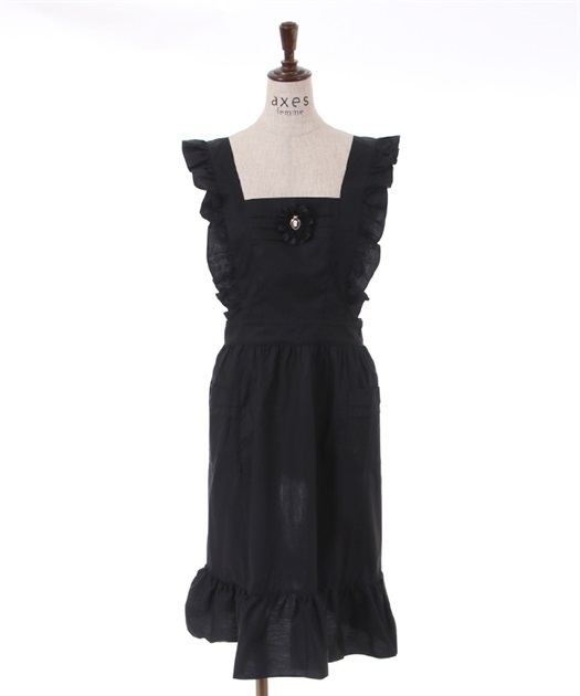カメオブローチフリルエプロン | axes femme online shop -outlet-