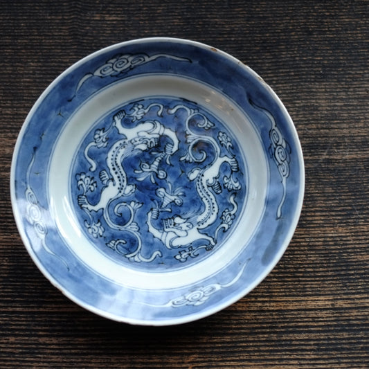 時代 青花唐草文散蓮華 D (明-清朝) – 逢季荘