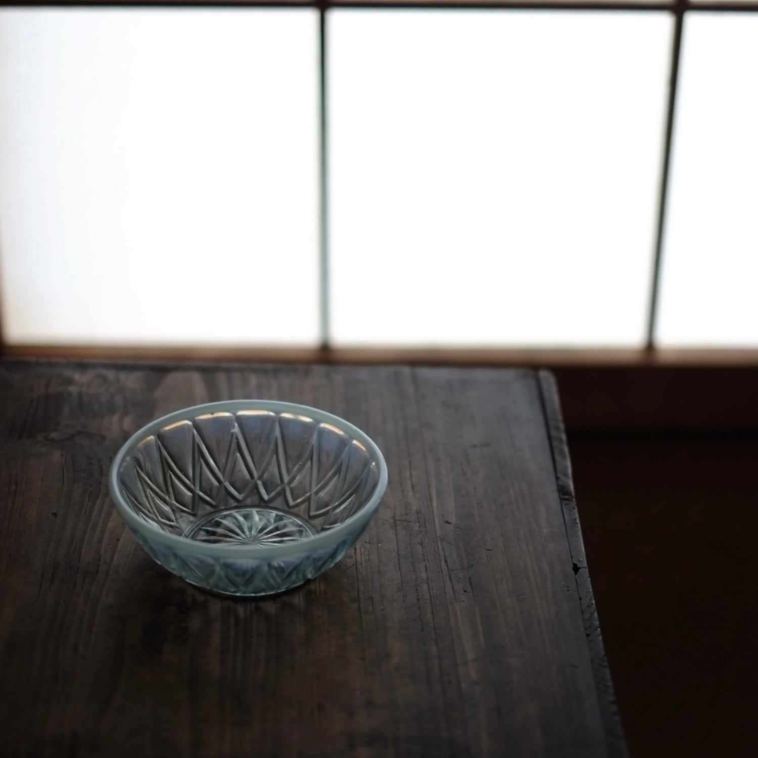 時代 乳白縁ガラス 深皿 (大正~昭和初期頃) – 逢季荘