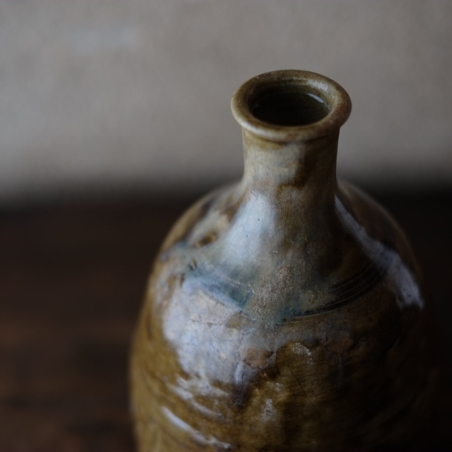 時代 鉄釉卯の斑 徳利 瀬戸・美濃 花生 (江戸中期) – 逢季荘