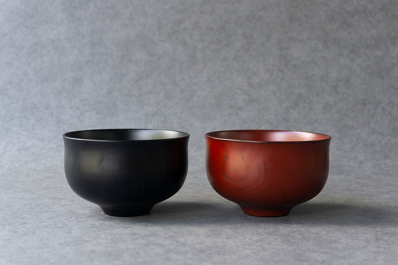 ◇喜八工房 欅 百合型椀 ペアセット – 雨晴/AMAHARE