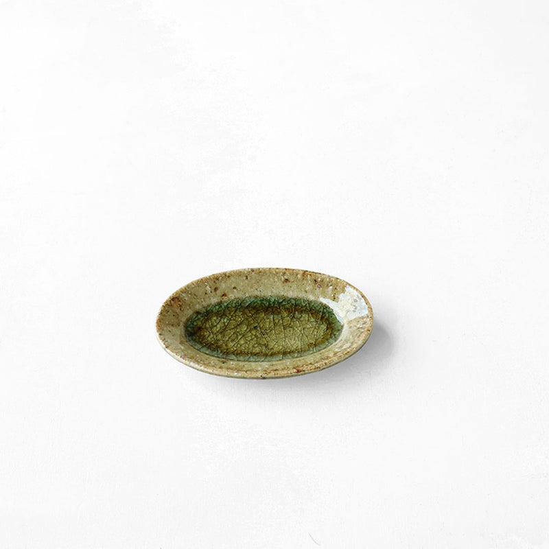 宮城陶器 オーバル 小 灰釉 – 雨晴/AMAHARE