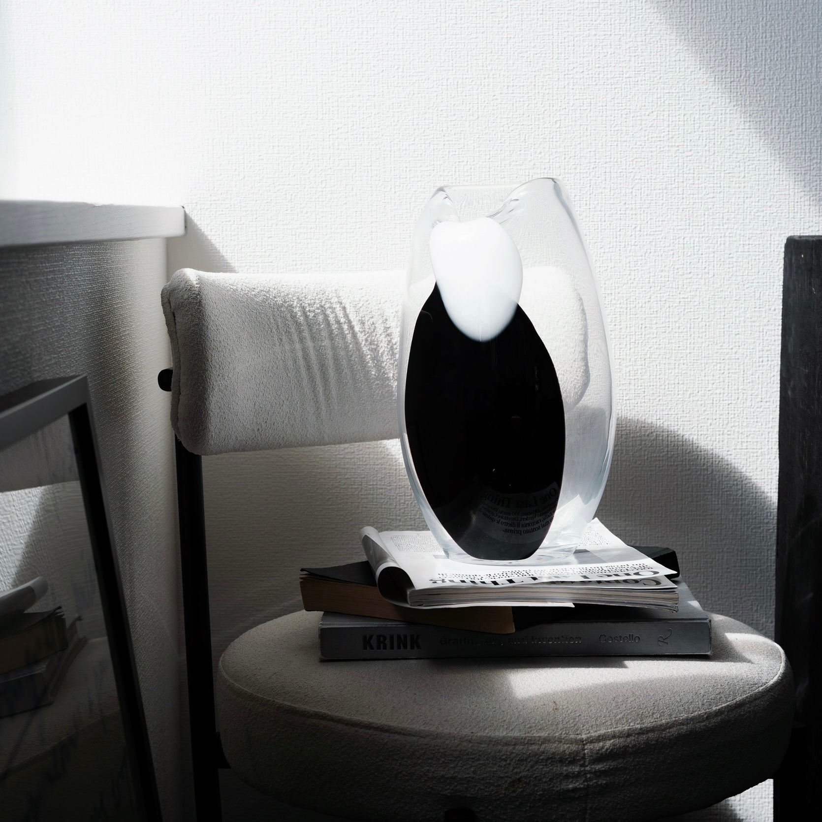 クリア×モノトーン フラワーベース