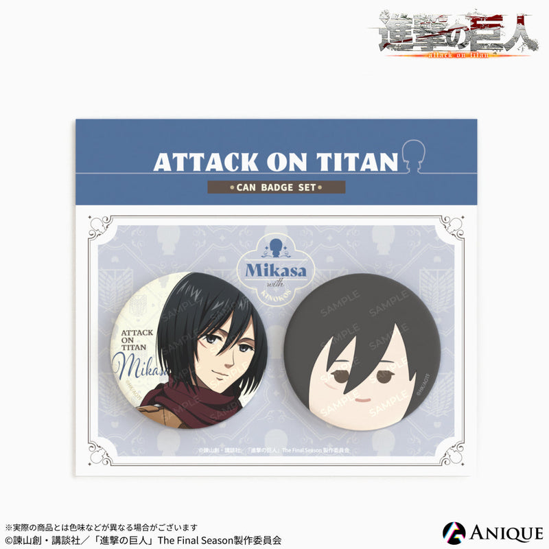 進撃の巨人 ミカサ 缶バッジ 59点 Anique Shop JAPAN