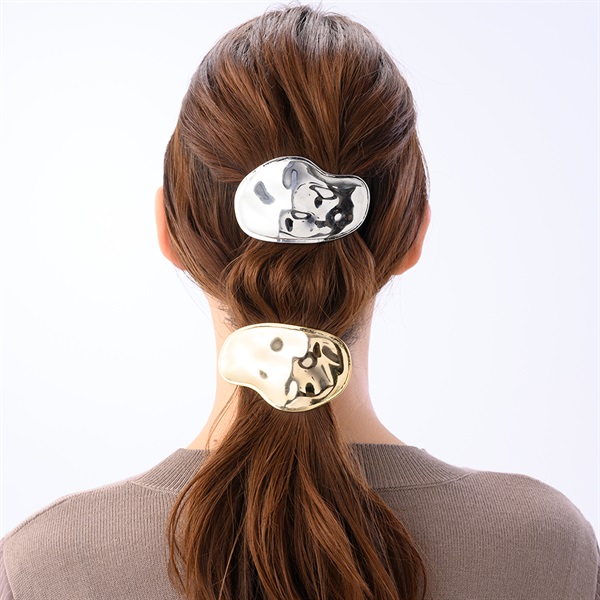 Elaborate ウェーブ プレートバレッタ(ゴールドカラー) | バレッタ