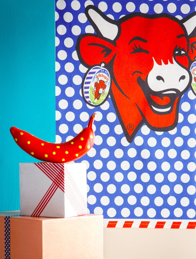 W̶A̶S̶ ̶€̶1̶4̶.̶5̶0̶ now €9.80 - 'Pop Laughing Cow' tea towel by