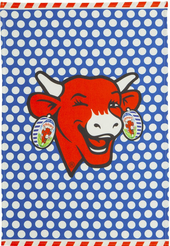 W̶A̶S̶ ̶€̶1̶4̶.̶5̶0̶ now €9.80 - 'Pop Laughing Cow' tea towel by