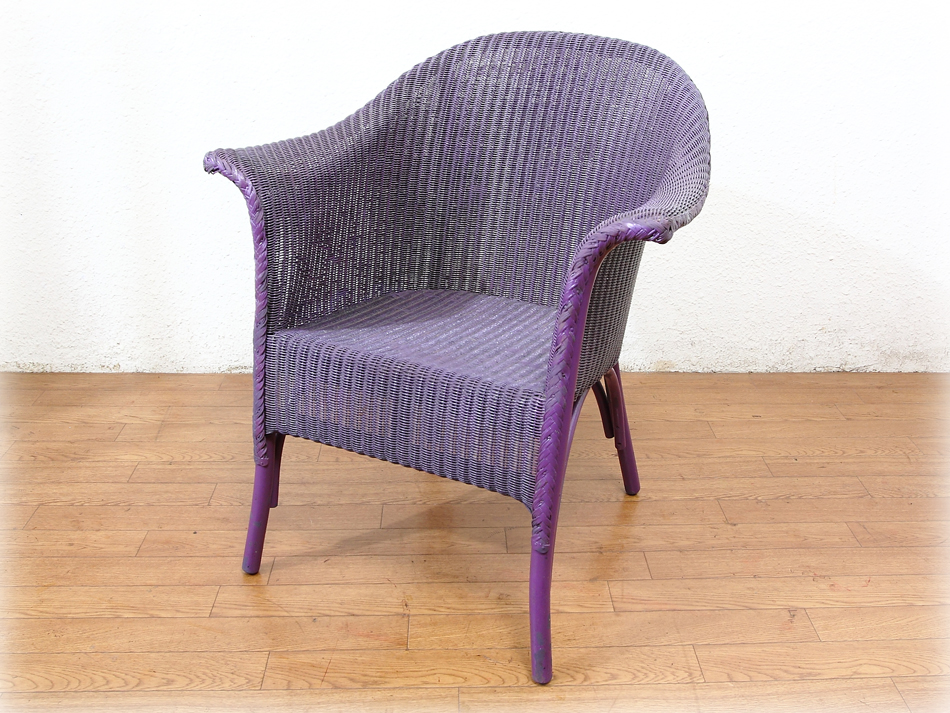 W.Lusty & Sons ロイドルームLloyd Loom アームチェア/パープル