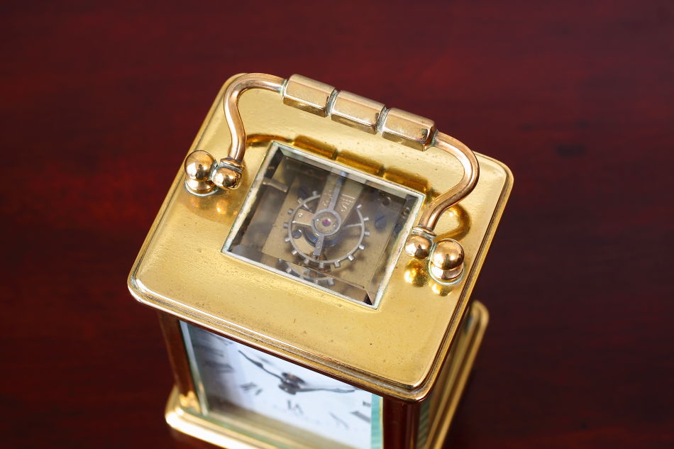 アンティークブラス スモールキャリッジクロック｜アンティーク家具