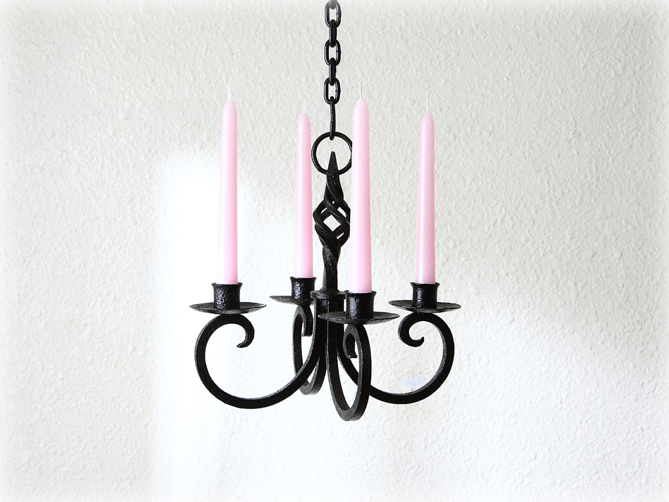 アイアン キャンドルスタンドシャンデリア(4灯)｜アンティーク家具