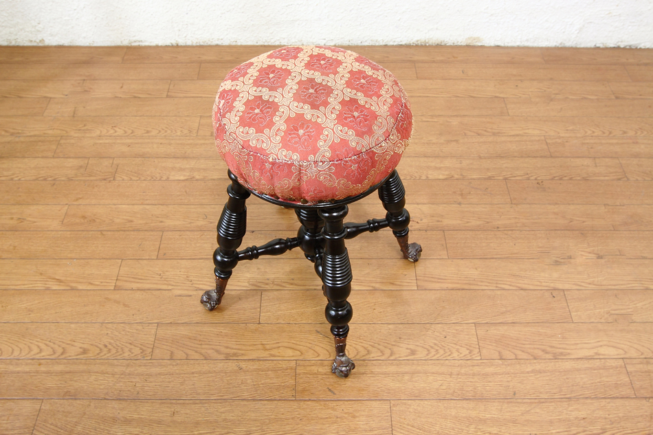 ヴィクトリアン ボウルアンドクロウ ラウンドスツール｜アンティーク