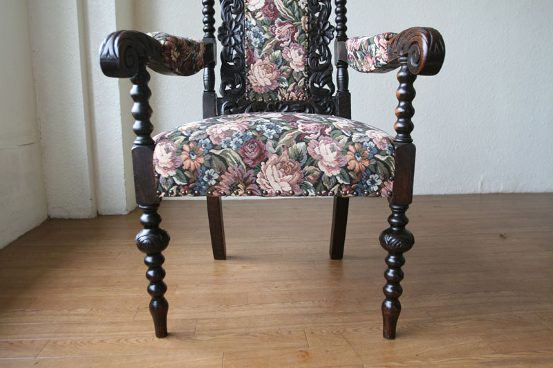 ジャコビアンアームチェア｜アンティーク家具・照明の専門店｜デニム