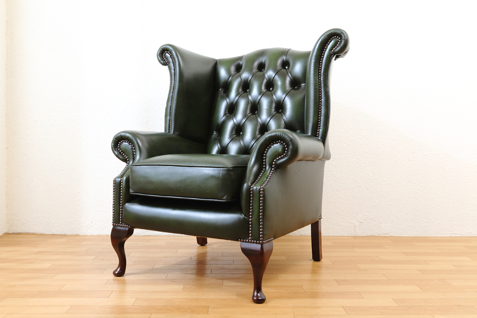 チェスターフィールド イングリッシュアイビーグリーンレザー ウィング