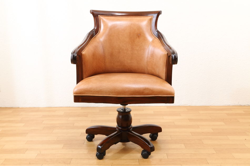 クオリティ ナチュラル タンニンソフトレザー マホガニー レボルビング