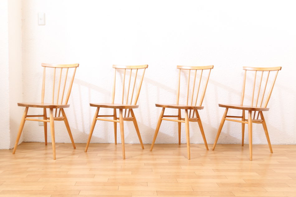 アーコールERCOL No391 オールパーパスウィンザーチェア4脚セット