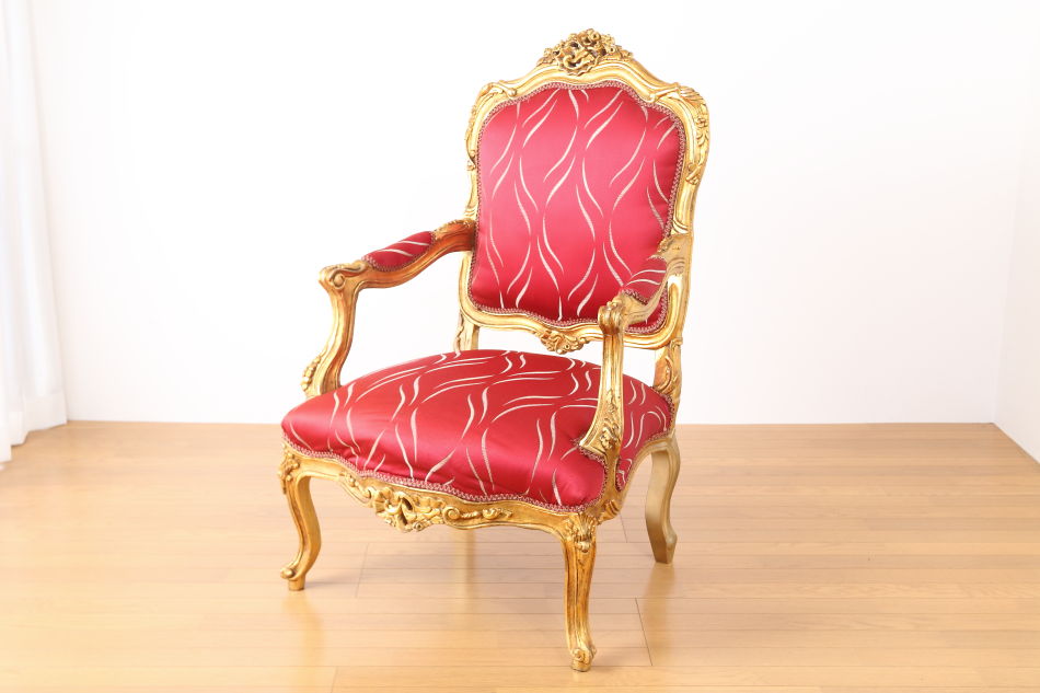 ルイ15世Louis XVスタイル ゴールドギルト ジェントルマンズチェア