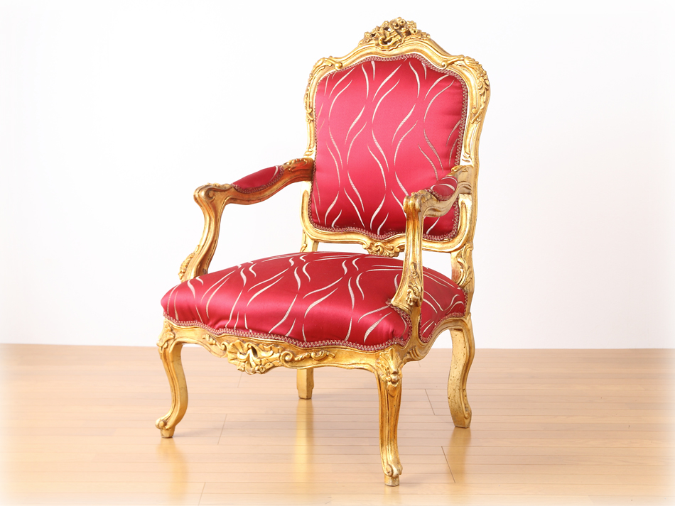 ルイ15世Louis XVスタイル ゴールドギルト ジェントルマンズチェア