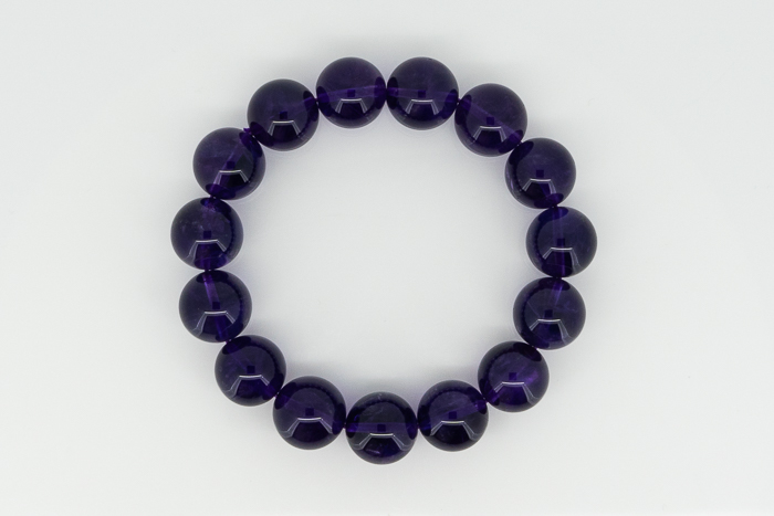 超高品質 ウルグアイ産 アメジスト ブレスレット φ13mm ～ 吉祥寺の